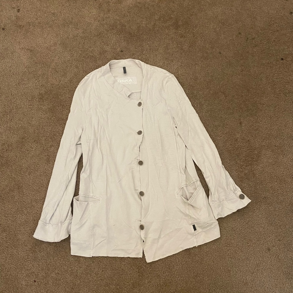 🍃OSKA Organic Hemp Cotton Blend Lagenlook Sweater Jacket